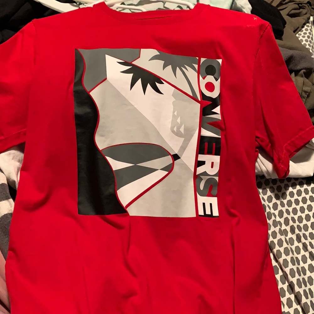 Red converse shirt